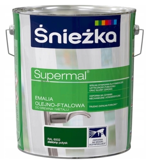 

Farba Olejna Ftalowa Śnieżka połysk, zielona, 10l
