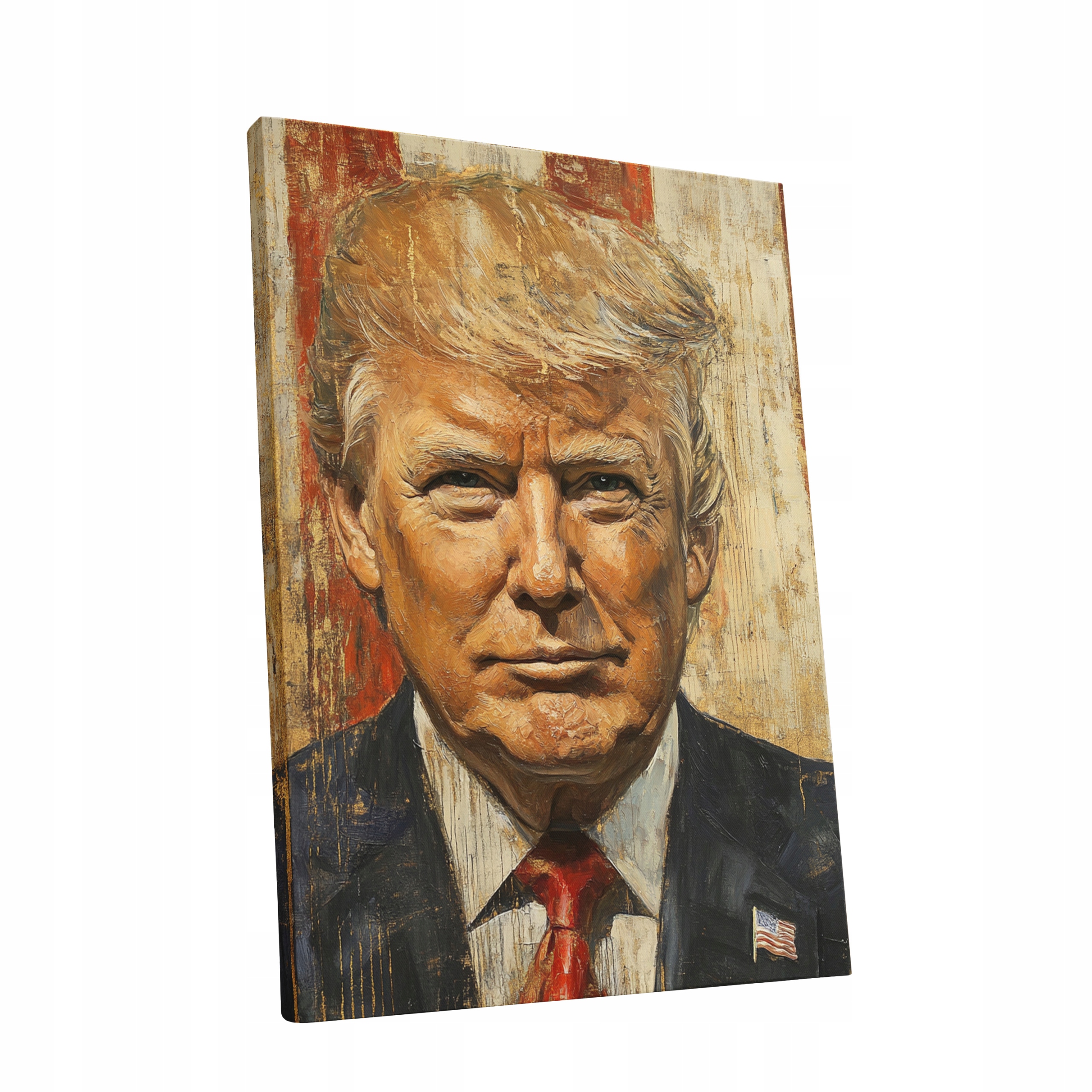 Obraz na plátně Portrét Donalda Trumpa v obývacím pokoji Trumpa dárek 75x100