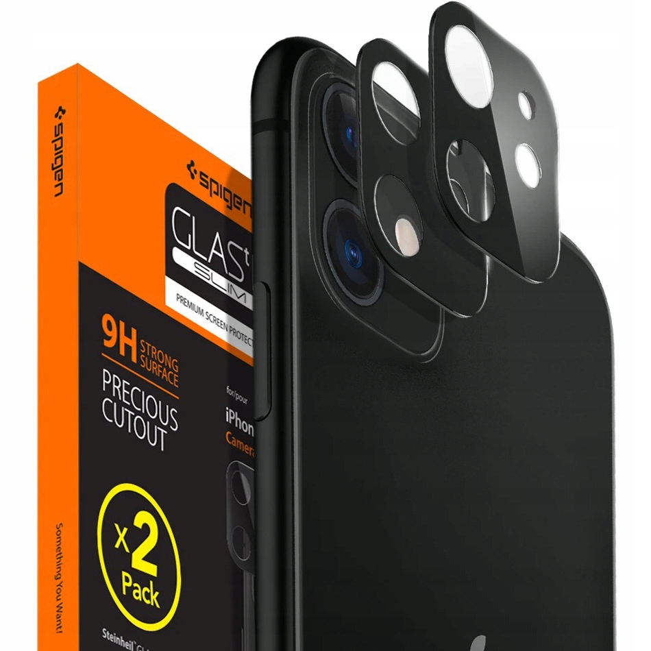 

Szkło na aparat do iPhone 11, Spigen Camera Fc x2
