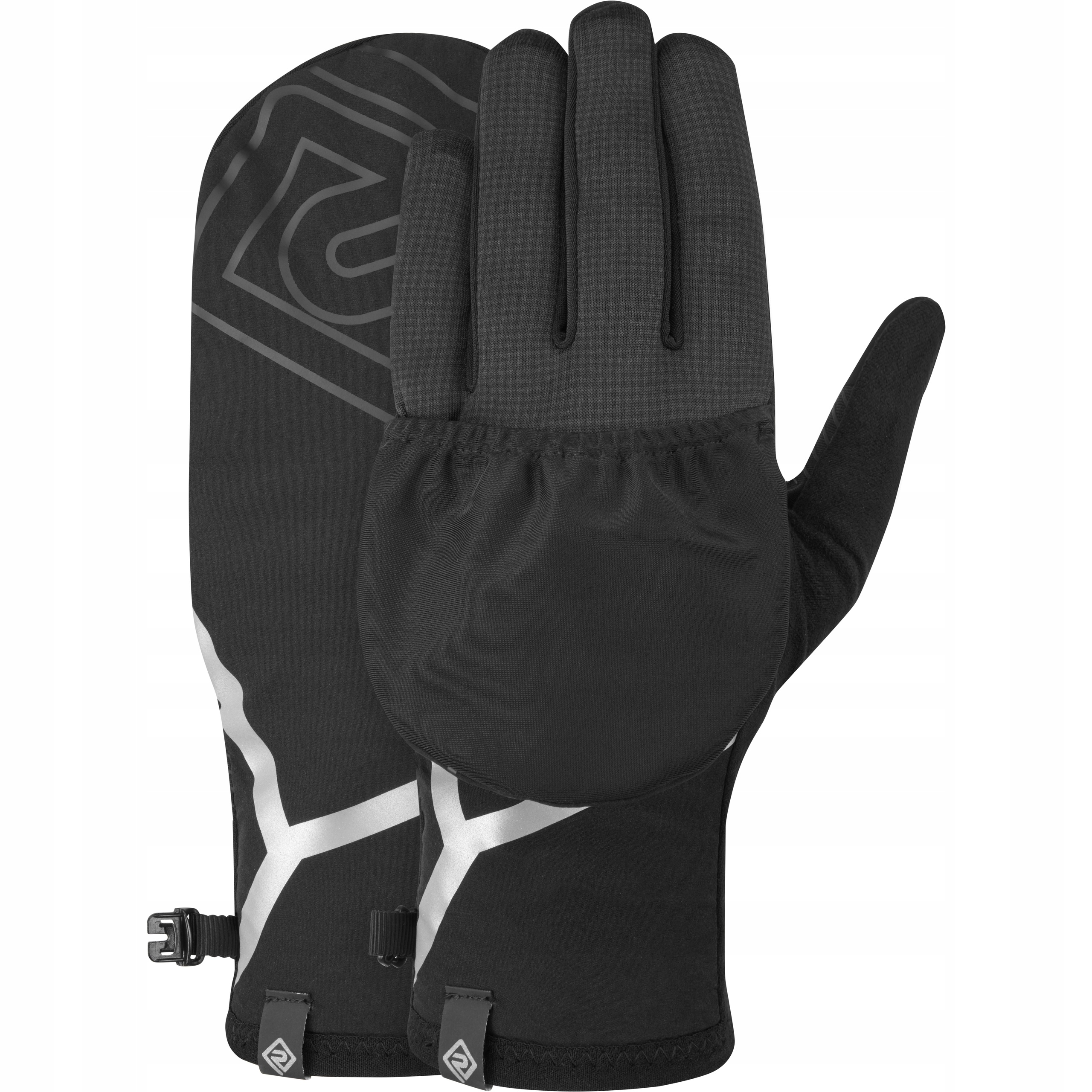 Rękawiczki do Biegania Męskie i Damskie Ronhill Wind-block Glove Czarne M