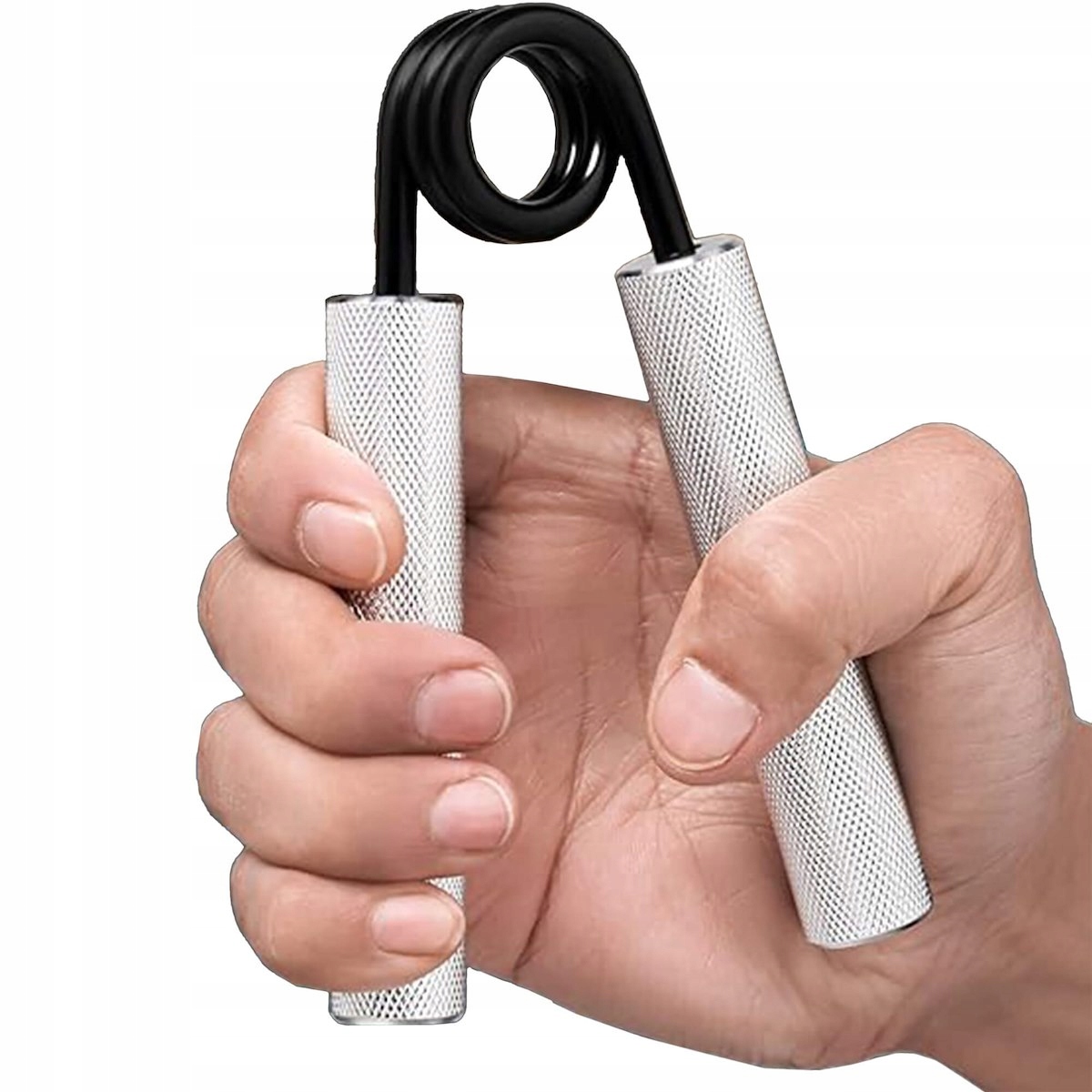 Ściskacz do Ćwiczeń Rąk Dłoni Metalowy Opór 68 kg Trening Nadgarstka Palców Długość ramienia 9.5 cm