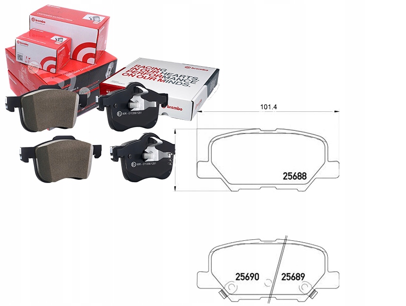 Brzdové Destičky Mazda 6 12- Zadní Brembo