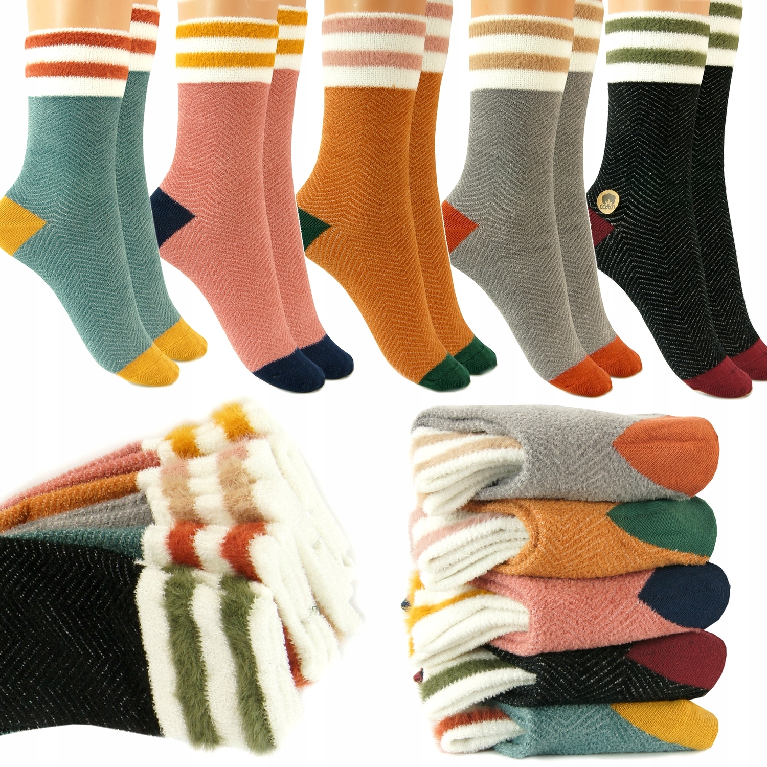 

5 Damskie skarpety Premium Pluszowe Misie 35-38
