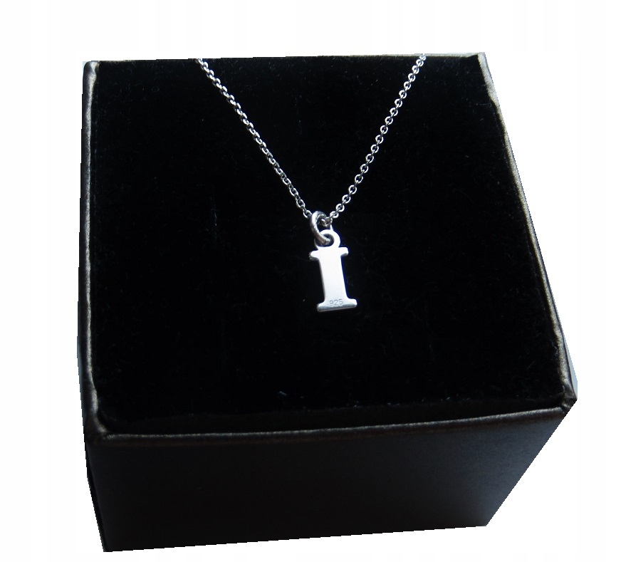 

Naszyjnik łańcuszek literka z literką I srebro 925