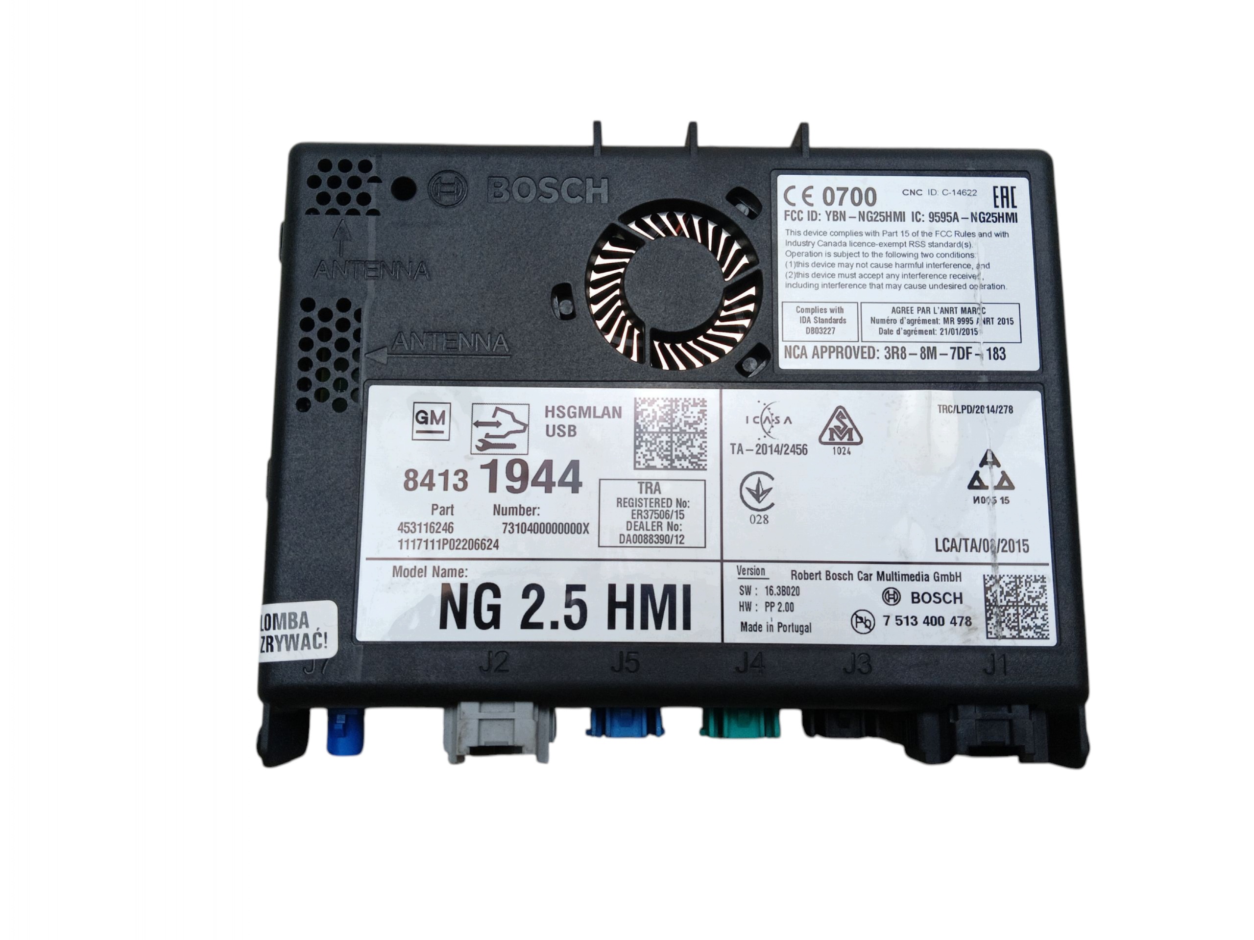 module control unit HMI navigation devices OPEL ASTRA V K INSIGNIA B 84131944