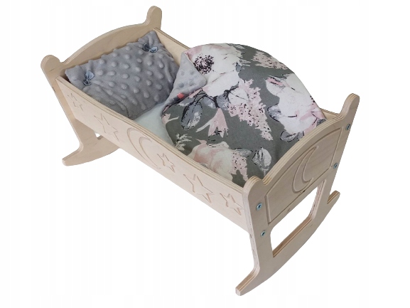 KOŁYSKA dla lalki POŚCIEL 3 el KOŁYSKA GRAWEROWANA