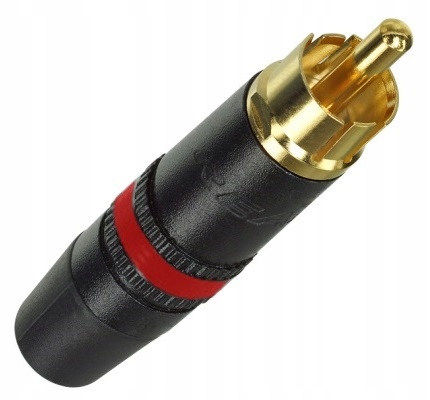 REAN NYS373 NEUTRIK wtyk RCA Cinch GOLD czerwony Marka Rean Neutrik