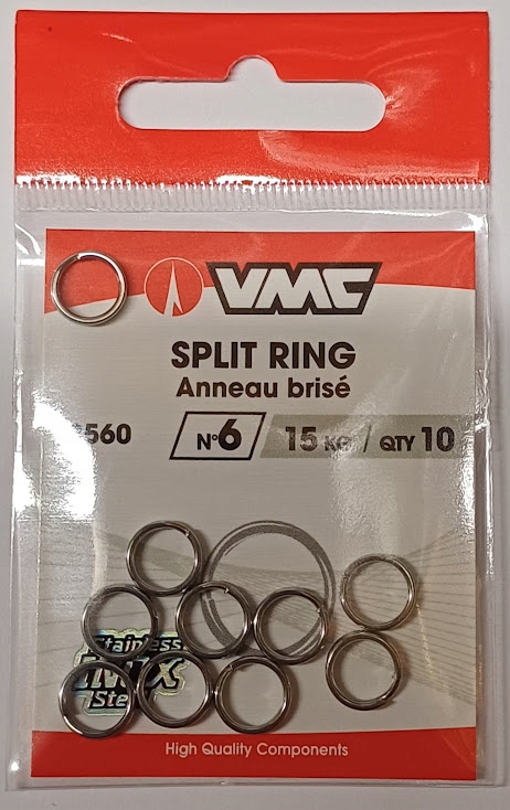 VMC 3560 Split Ring Kółka Łącznikowe nr.6 15kg op.10szt.