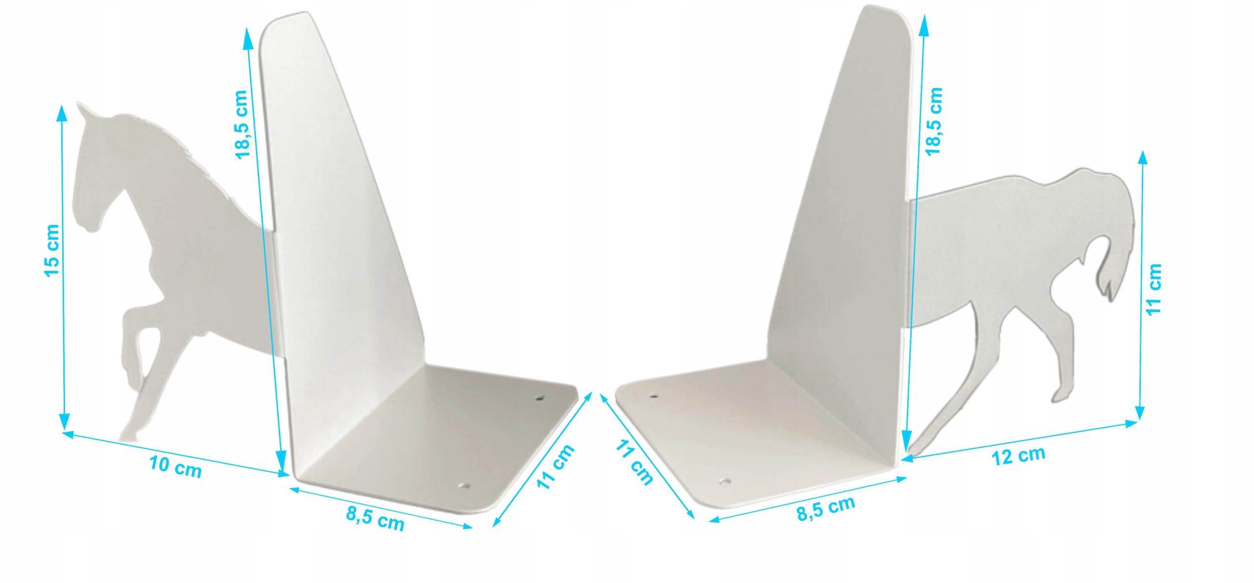 Podpórka do książek 2 części KOŃ biały + GRATIS