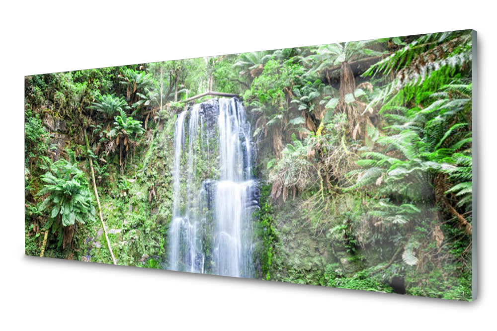 

Panel szklany do kuchni Wodospad Drzewa 125x50