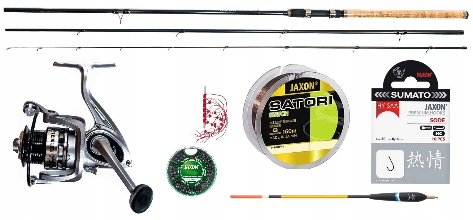 Zestaw wędkarski spławikowy wędka kołowrotek Match