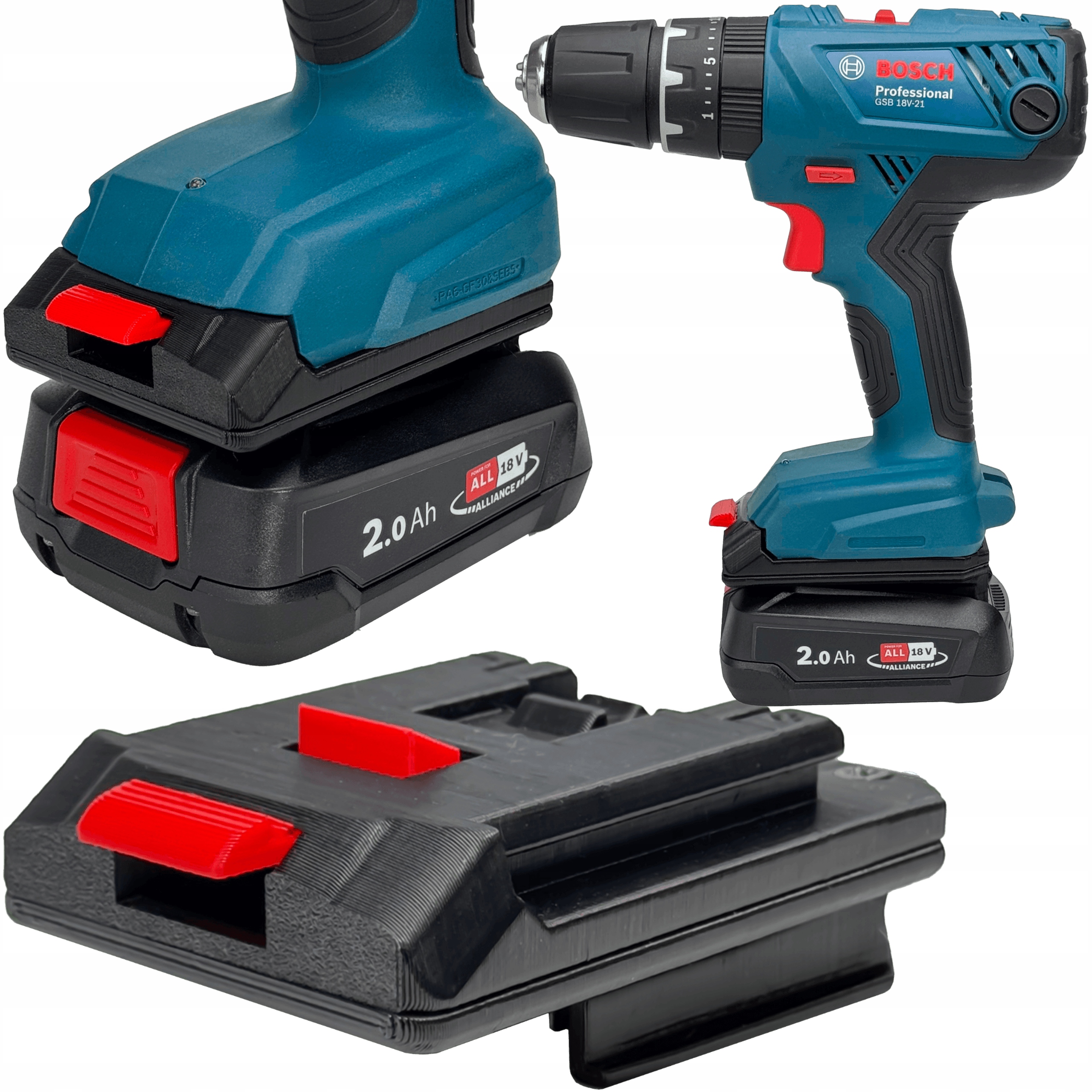 Adaptér Z Profesionálního Nářadí Bosch 18 V Pro Baterie Bosch Pba Power 18 V