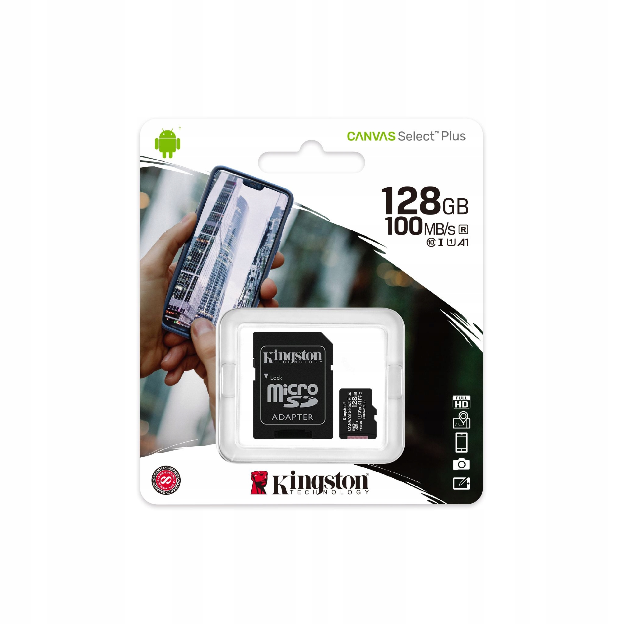 Kingston micro Sd XC 128 Gb Uhs-i SDCS2 Canvas Plus karta pamięci
