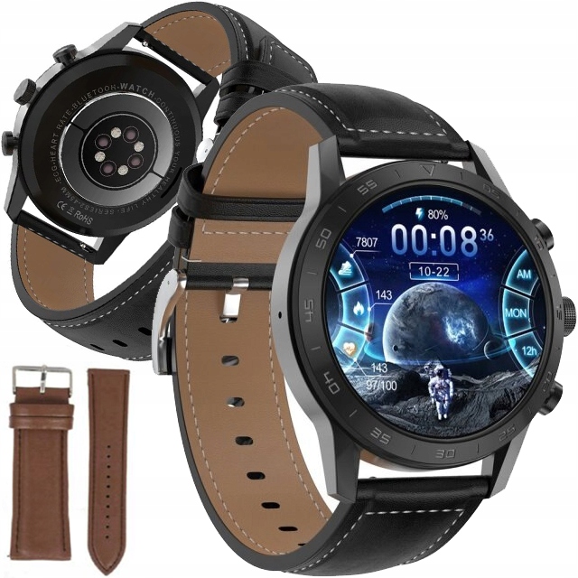 

Smartwatch Męski Zegarek Wodoodporny Bt Hd 2 Paski