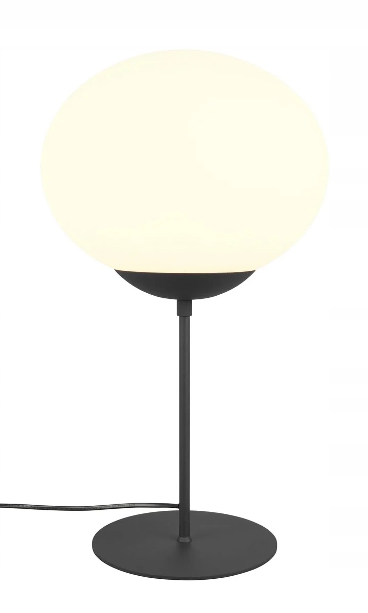 Minimalistická stolová lampa čierna matná biela guľa E27 15W Trio