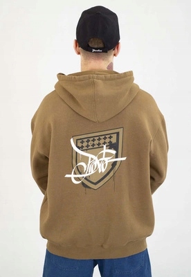 Mikina Prosto S kapucí Zip Damage Target cinnamon beige