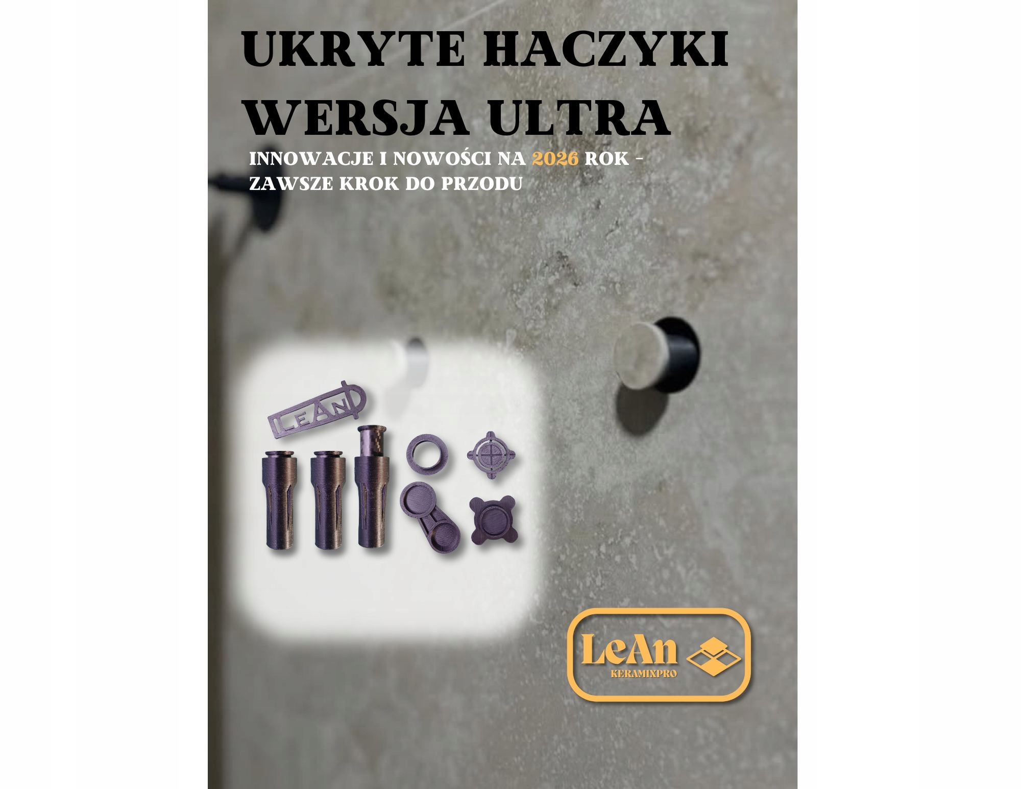 Skryté věšáky na ručníky verze Ultra 3ks bez otvoru Leankeramixpro