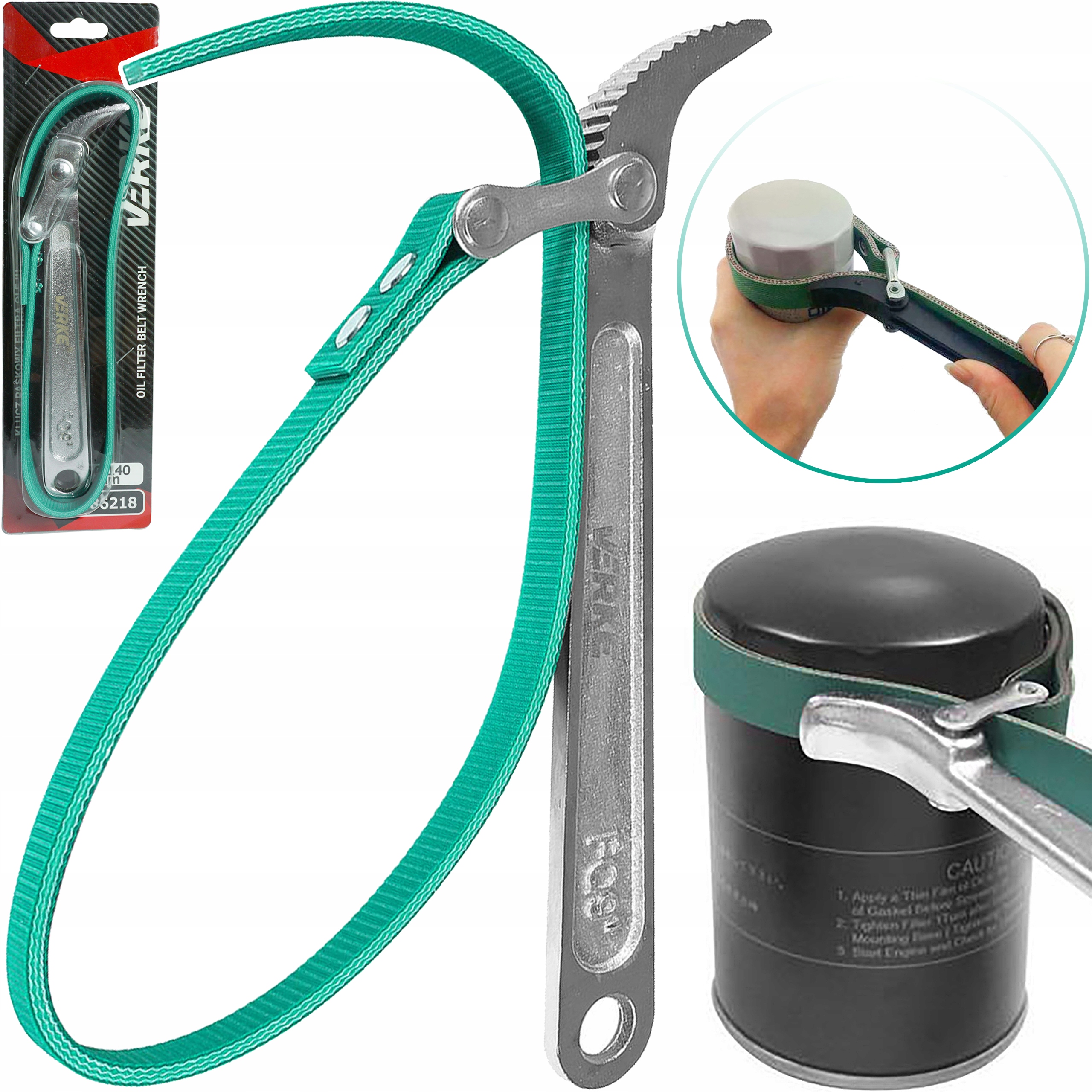 Klucz Paskowy Taśmowy Do Odkręcania Filtra Oleju Pasek Filtrów Rur 60-140mm-Zdjęcie-0
