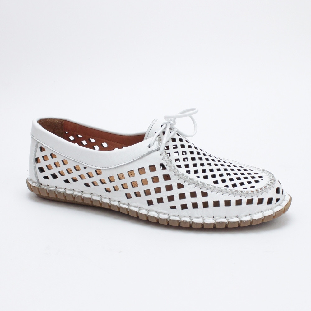 Loretta Vitale 143.8105 Bílé Ažurové Polobotky vel. 39