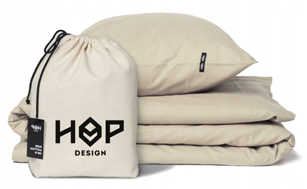 Posteľná Bielizeň bavlna 100 % čistá hrubá 140x200 1x50x60 piesková Hop Design