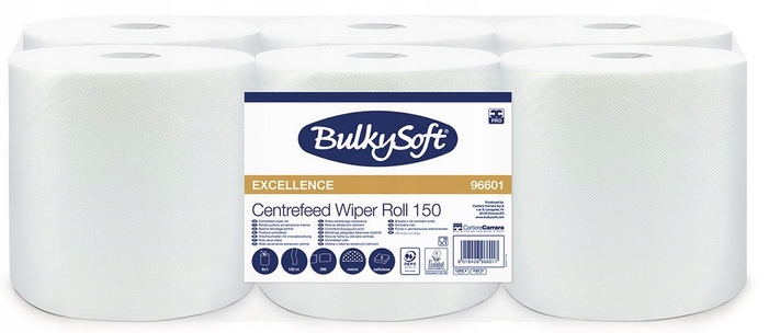 Levně Papírový Ručník 150 m bílý 6 Rolek 2 vrstvy Bulkysoft Premium