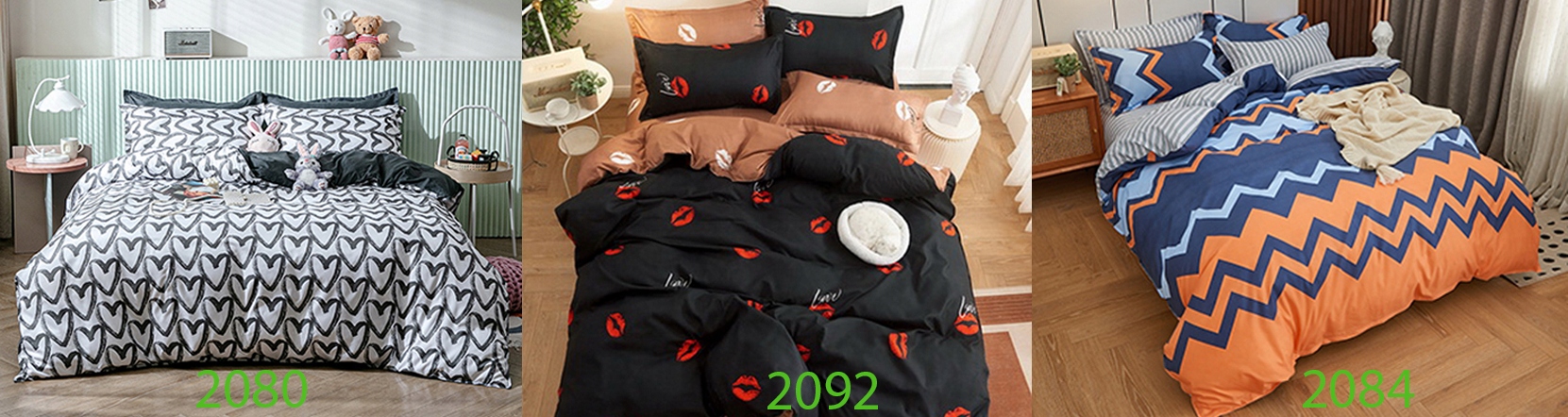 KOMPLET POŚCIELI BAWEŁNA 160x200cm nr 2087 Rodzaj zapięcia zamek błyskawiczny