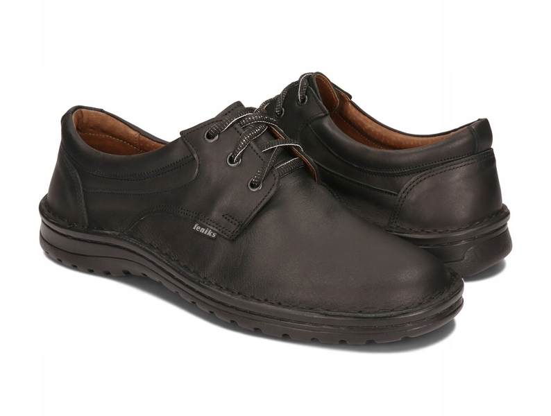 PÓŁBUTY MĘSKIE SKÓRA POLSKIE 201/CZ CZARNY 45 Model PÓŁBUT