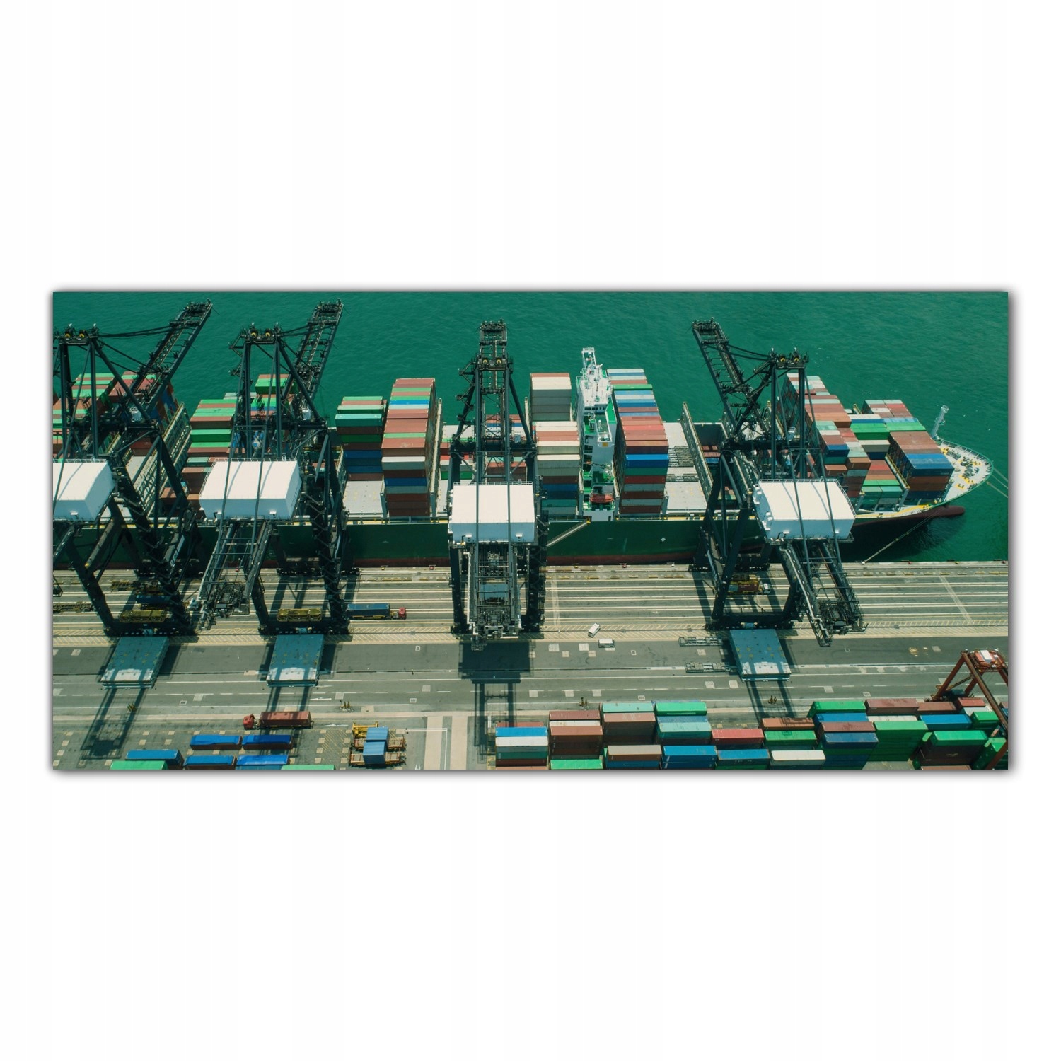 

Obraz na szkle Foto Statek Kontener Port 100x50