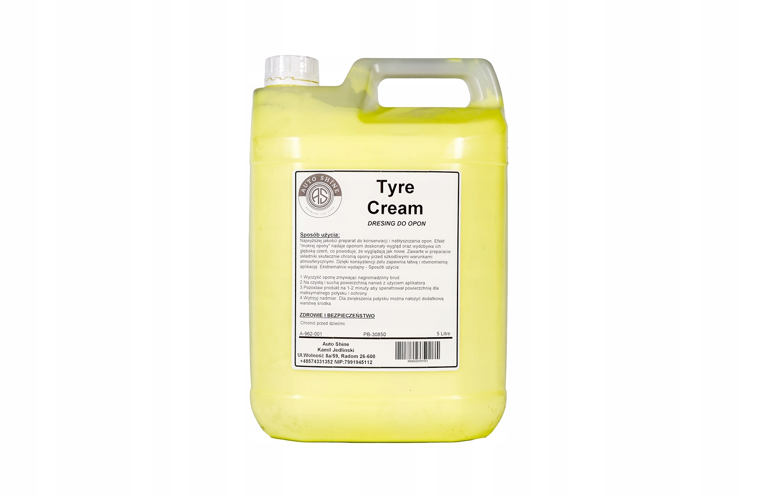 Auto Shine Tyre Cream – gélový dresing na pneumatiky 5L