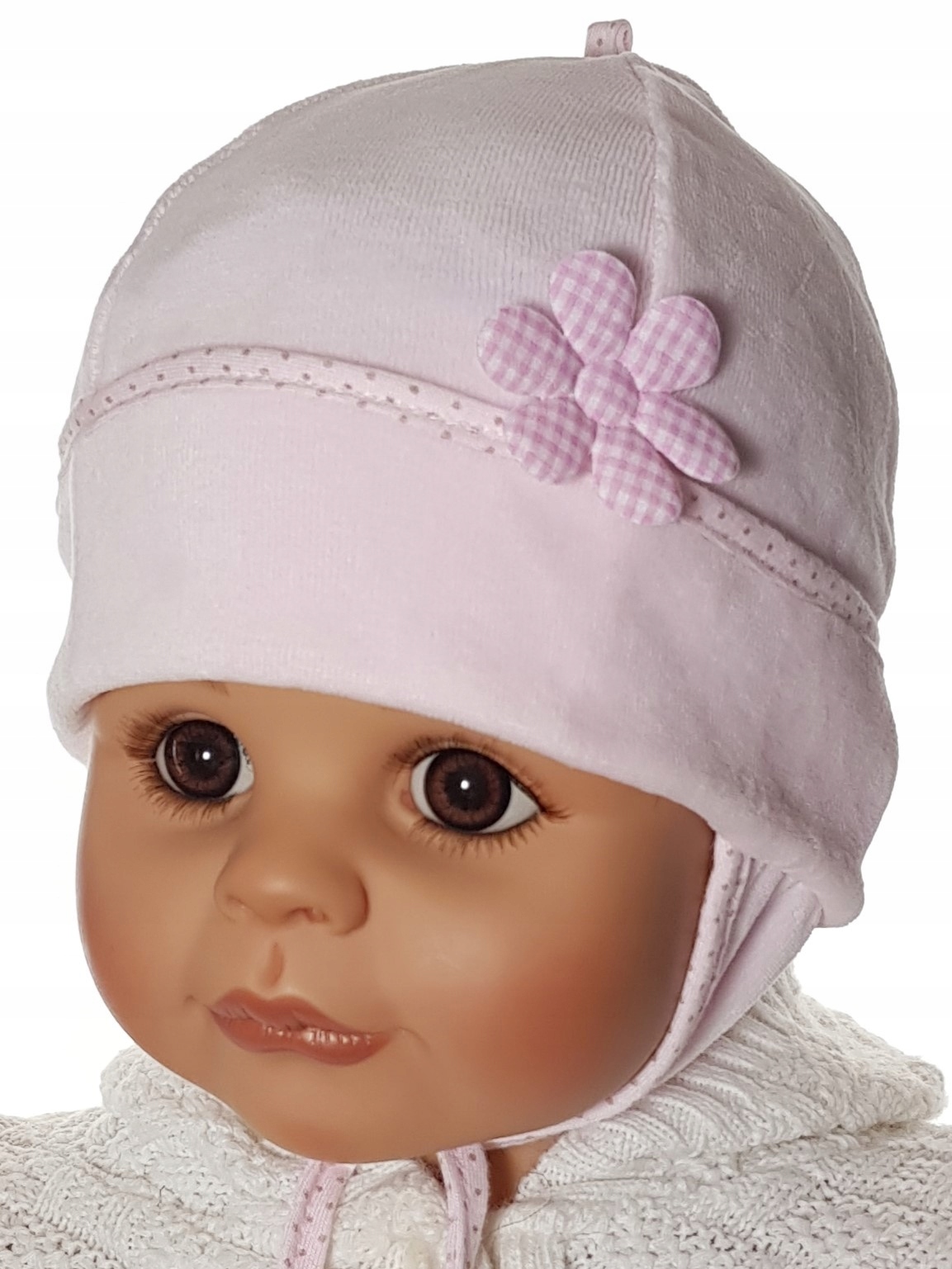 

Wiosna Czapeczka Margaretka Welur Uszy 0-6M-C 6KOL