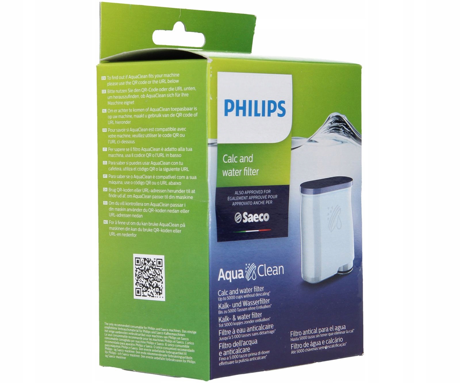 FILTR EKSPRESU SAECO AQUA CLEAN ORYGINAŁ Rodzaj filtr do wody