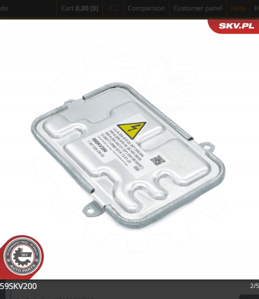 MODUŁ / PRZETWORNICA XENON MERCEDES C-KLASA Numer katalogowy części 59SKV200