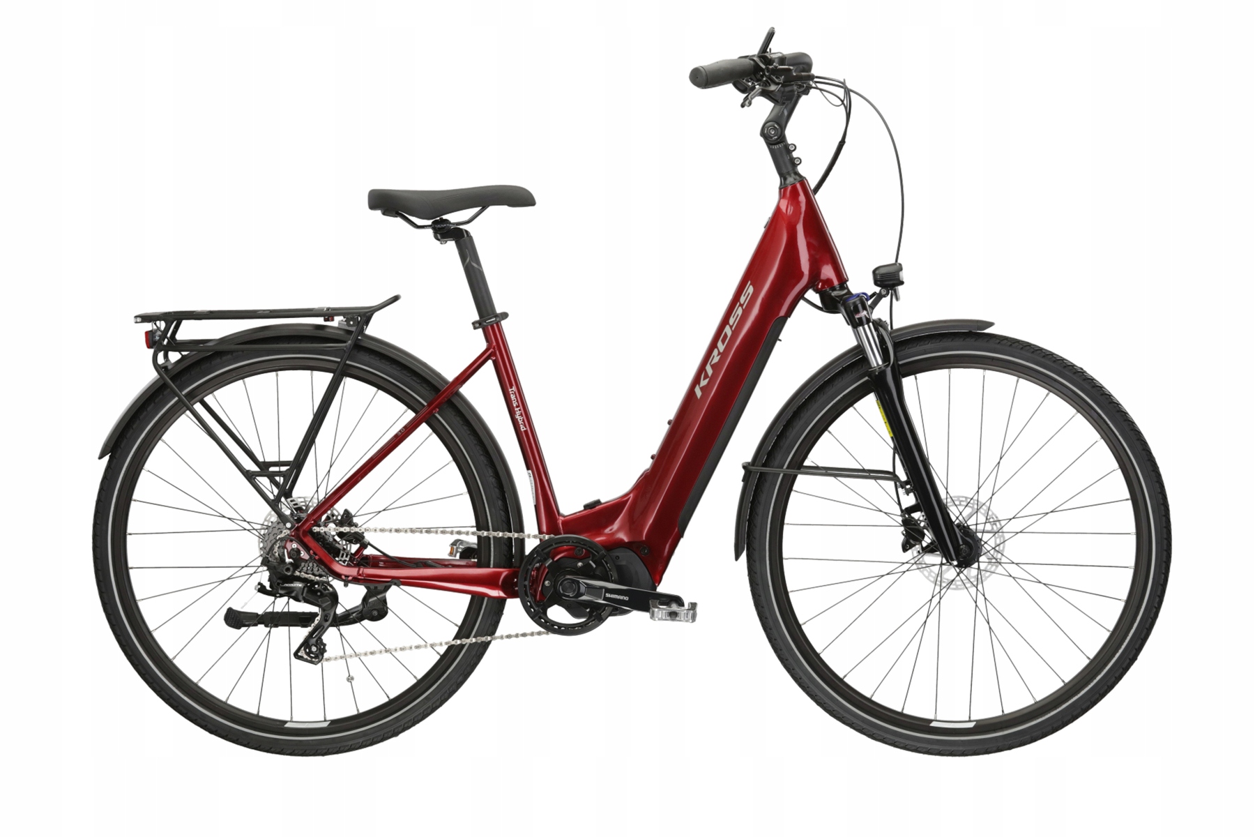 Rower elektryczny Kross Trans Hybrid Ls 3.0 Rubinowy r. L/50cm 28"