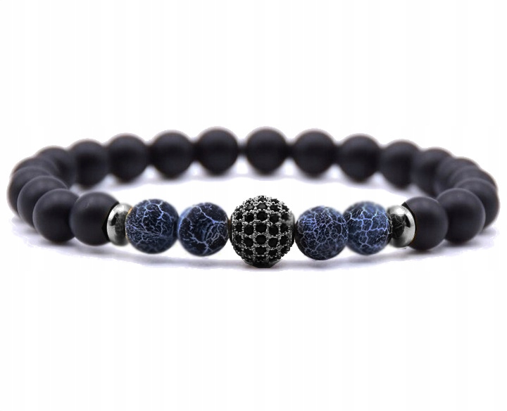 

Bransoletka męska damska agat Tiger Eye koraliki