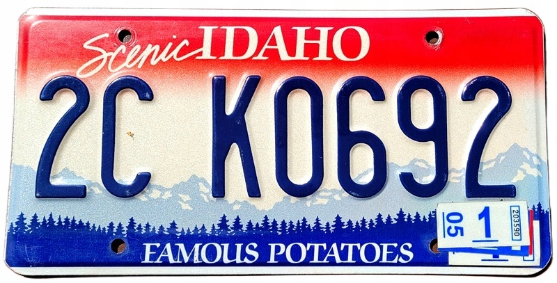 Idaho - tablica z USA dla kolekcjonera