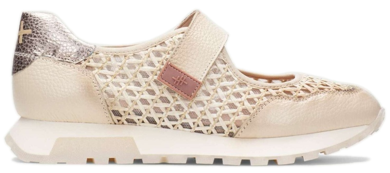 Dámské Ažurové Mokasíny Béžové Sportovní Pletené Kožené Hispanitas 39