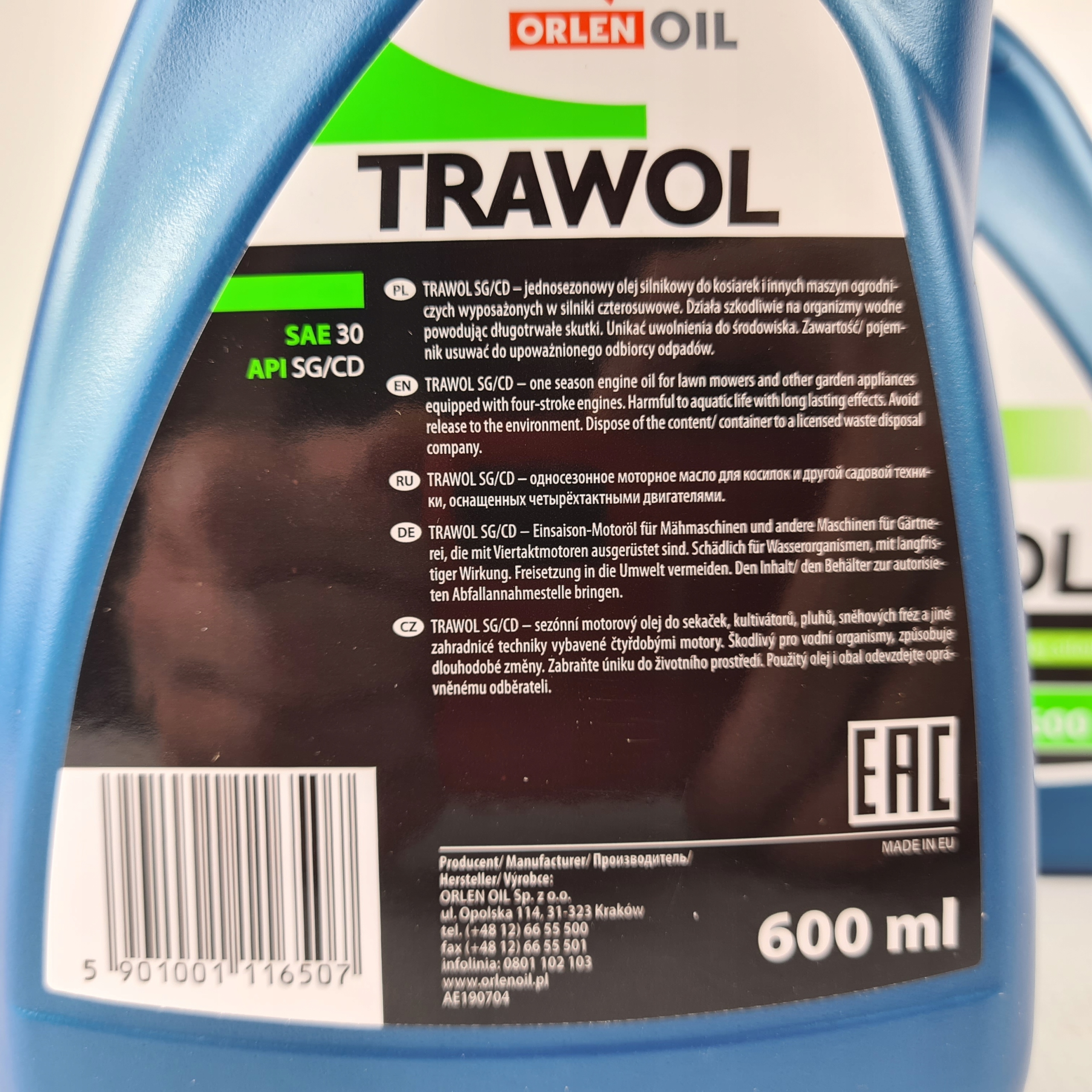 Orlen 4T SAE30 0,6L kosiarka zagęszczarka agregat Kod producenta sae30