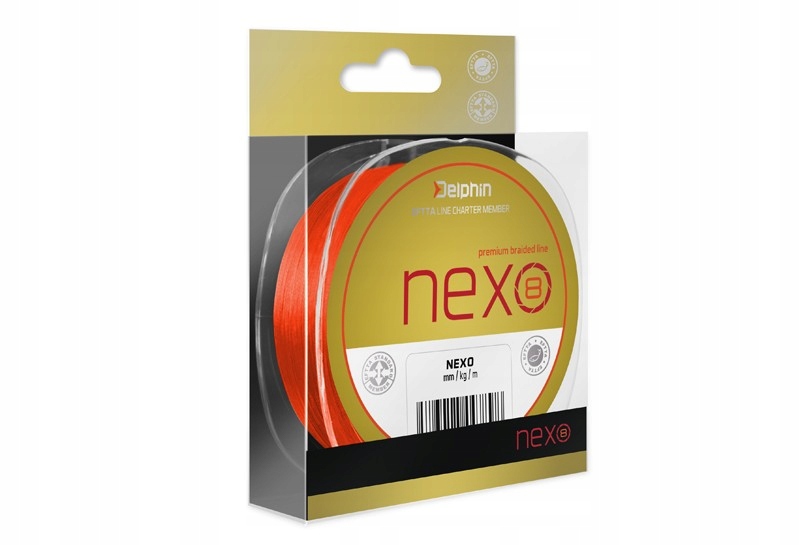 Delphin plecionka 8 splotowa X8 Nexo Fluo Orange 130m 0,18mm