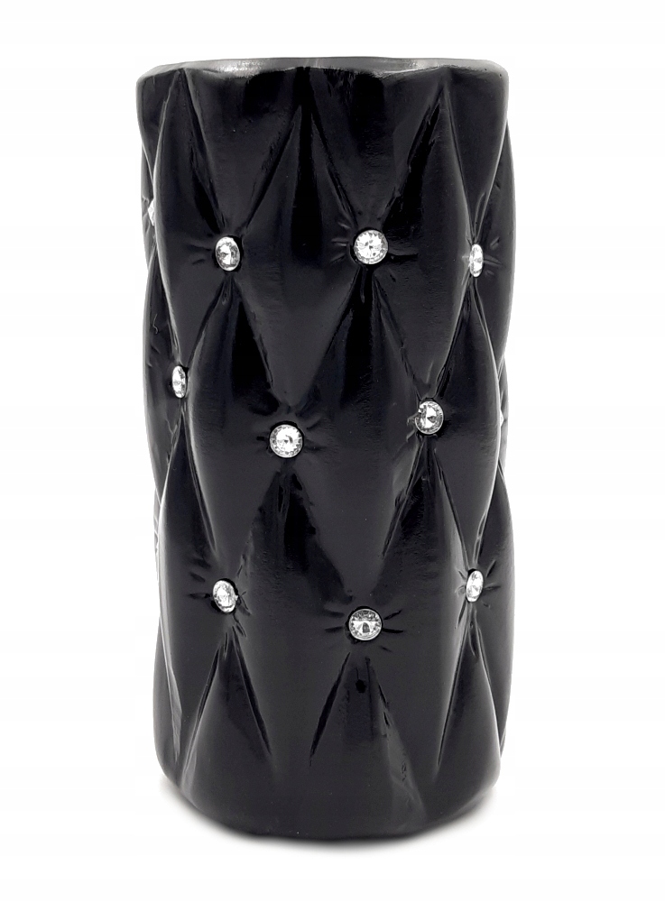 Wazon z kryształkami glamour nowoczesny CZARNY 24cm Kod producenta wazon nowoczesny flakon na kwiaty