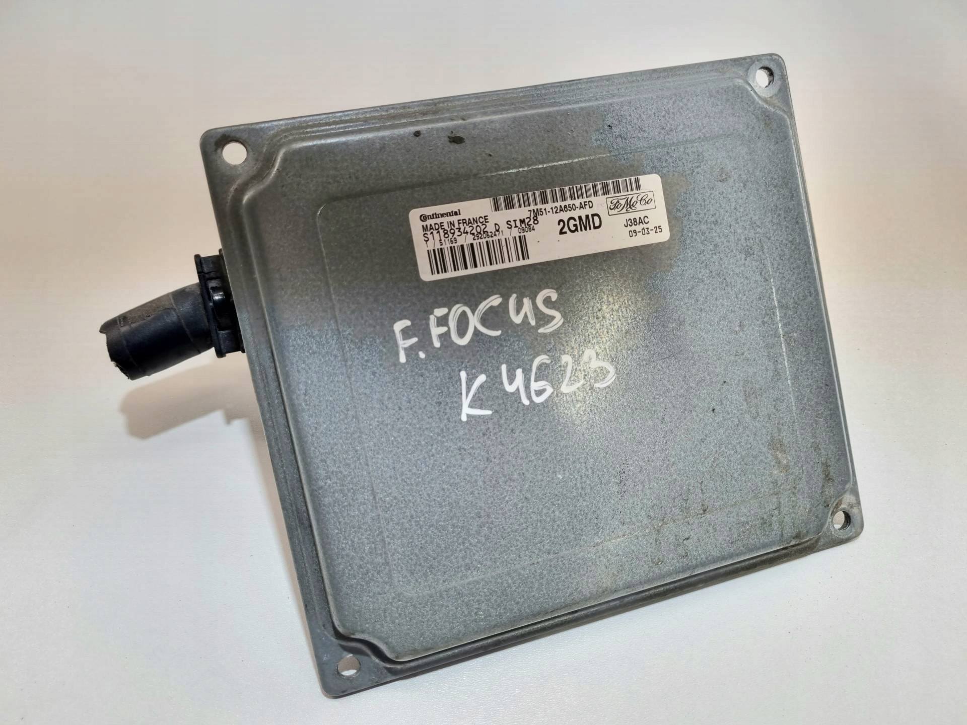 control unit of the engine Ford Focus 2 facelift 2009 7M51-12A650-AFD