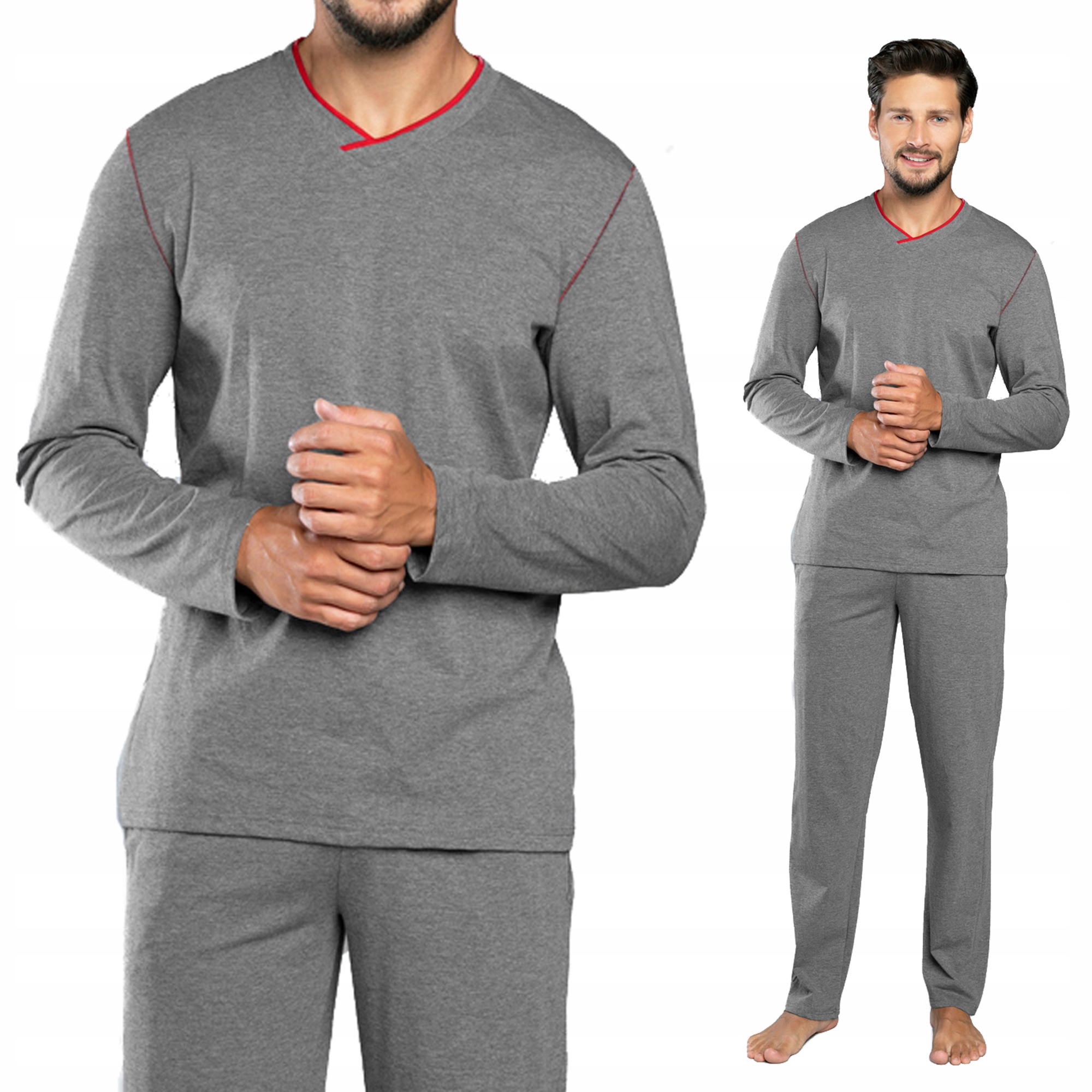 

'brend' Długa Piżama Męska_ Bawełna_ 'if'_ M