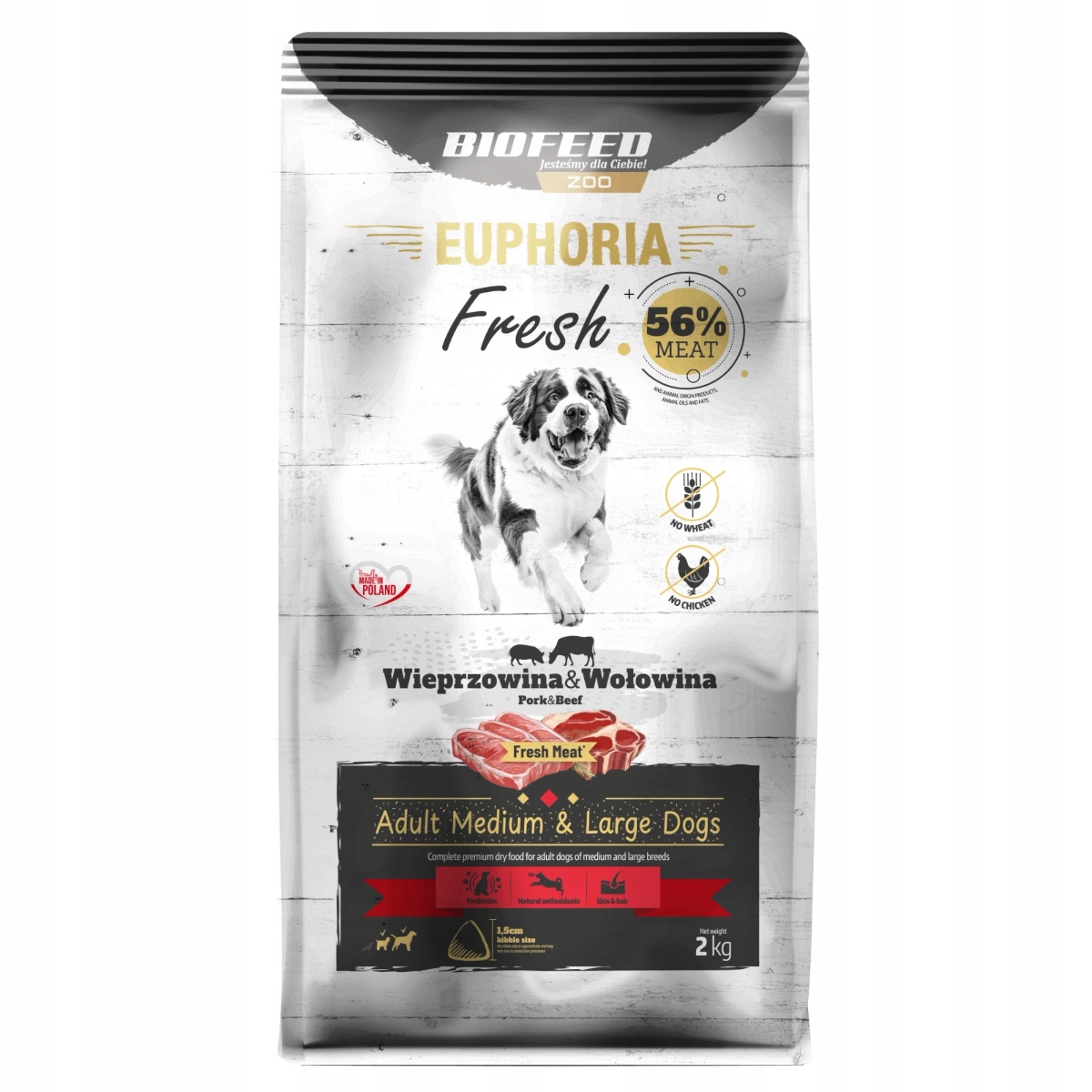 Biofeed Euphoria Fresh Meat Vepř/Hovězí M/L 2kg
