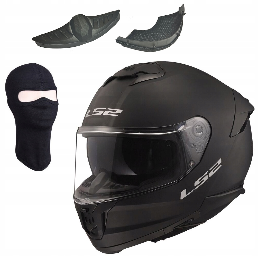 LS2 FF808 Stream II Solid Matt Black integrálna športová prilba s mixom S
