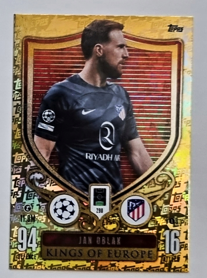 Topps Match Attax Extra 2023/2024 Kings Of Europe 290 Jan Oblak Atletico