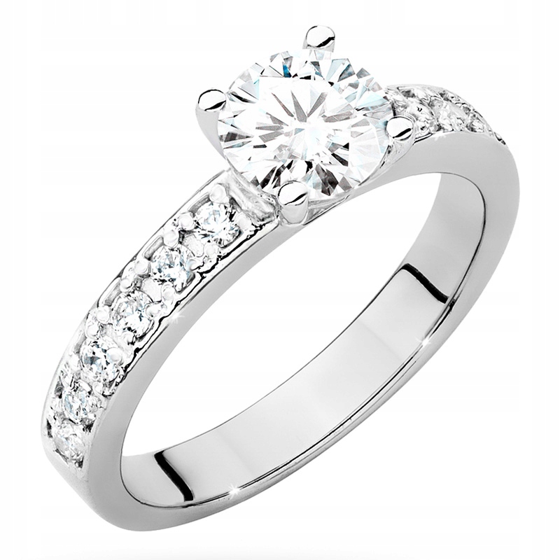 Krásný Zlatý Prstýnek 585 s Brilianty 0,94 ct