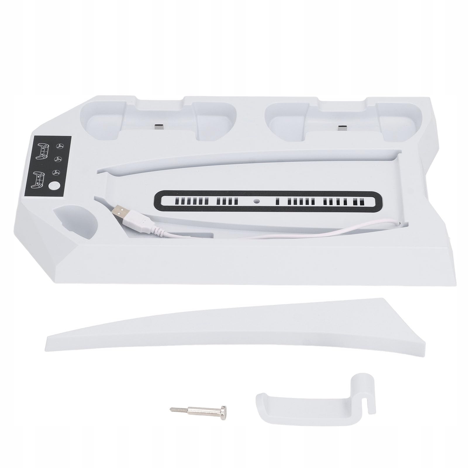 Podstawka Chłodząca Do PS5 Ładowanie 2 Kontrolerów Wentylator Chłodzący