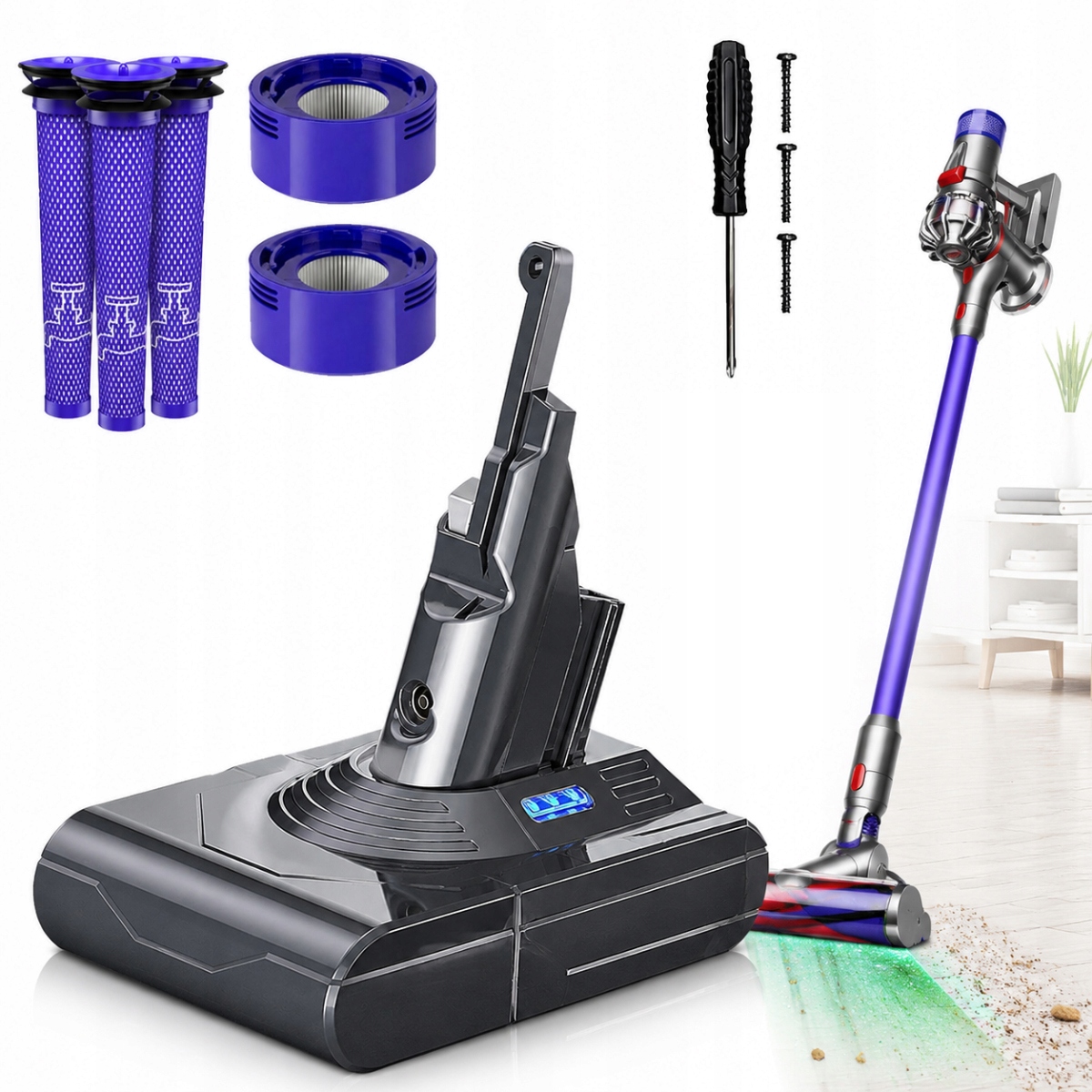 Akumulator Bateria Do Odkurzacza modelami serii Dyson V8