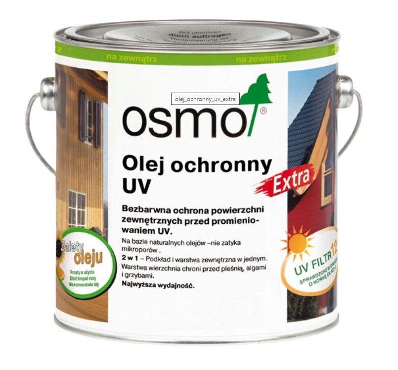 Uv ochranný olej na fasády srubových domů Osmo surové dřevo 429 2,5L