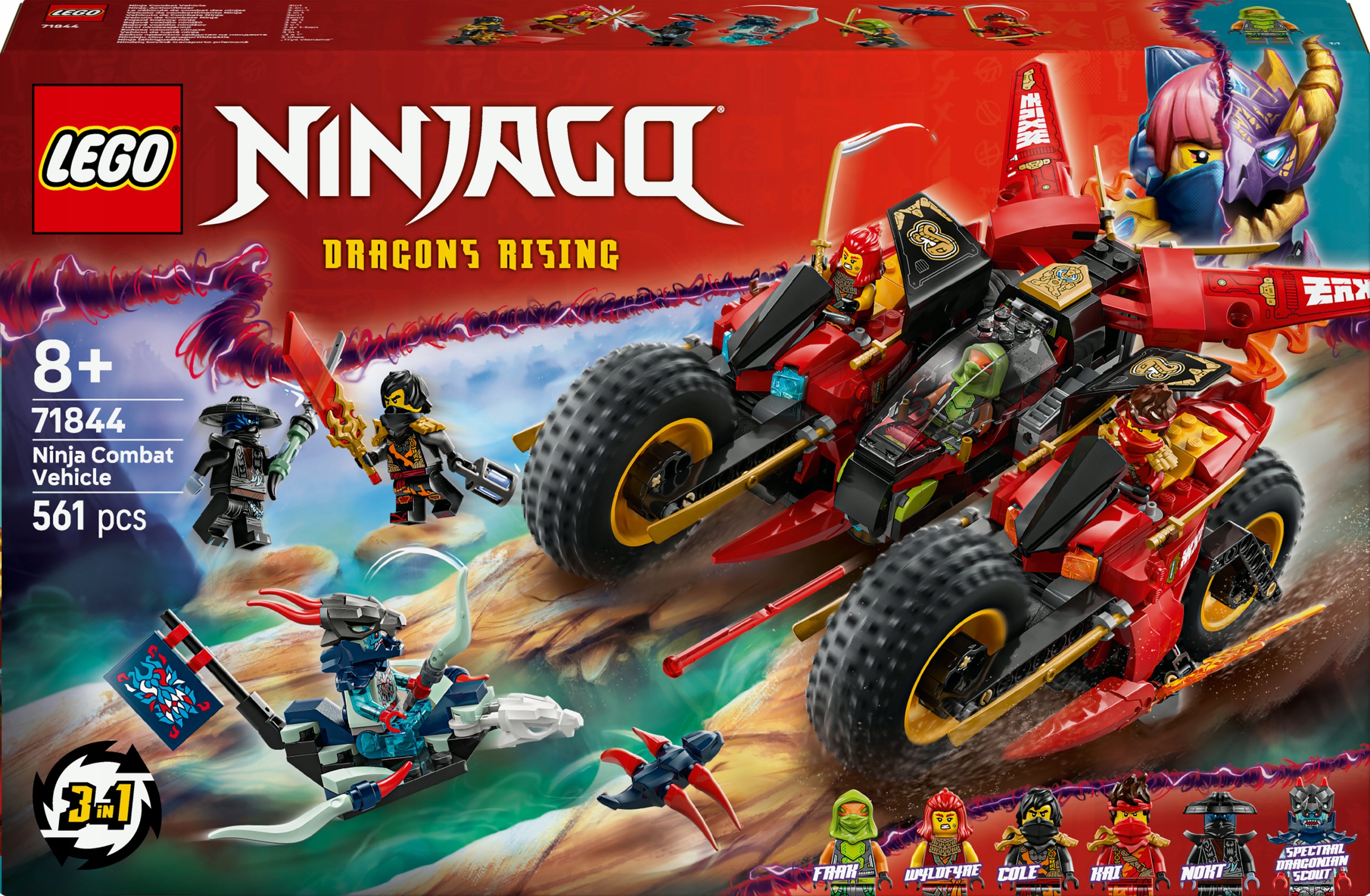 Lego Ninjago Pojazd bojowy ninja 3w1 71844