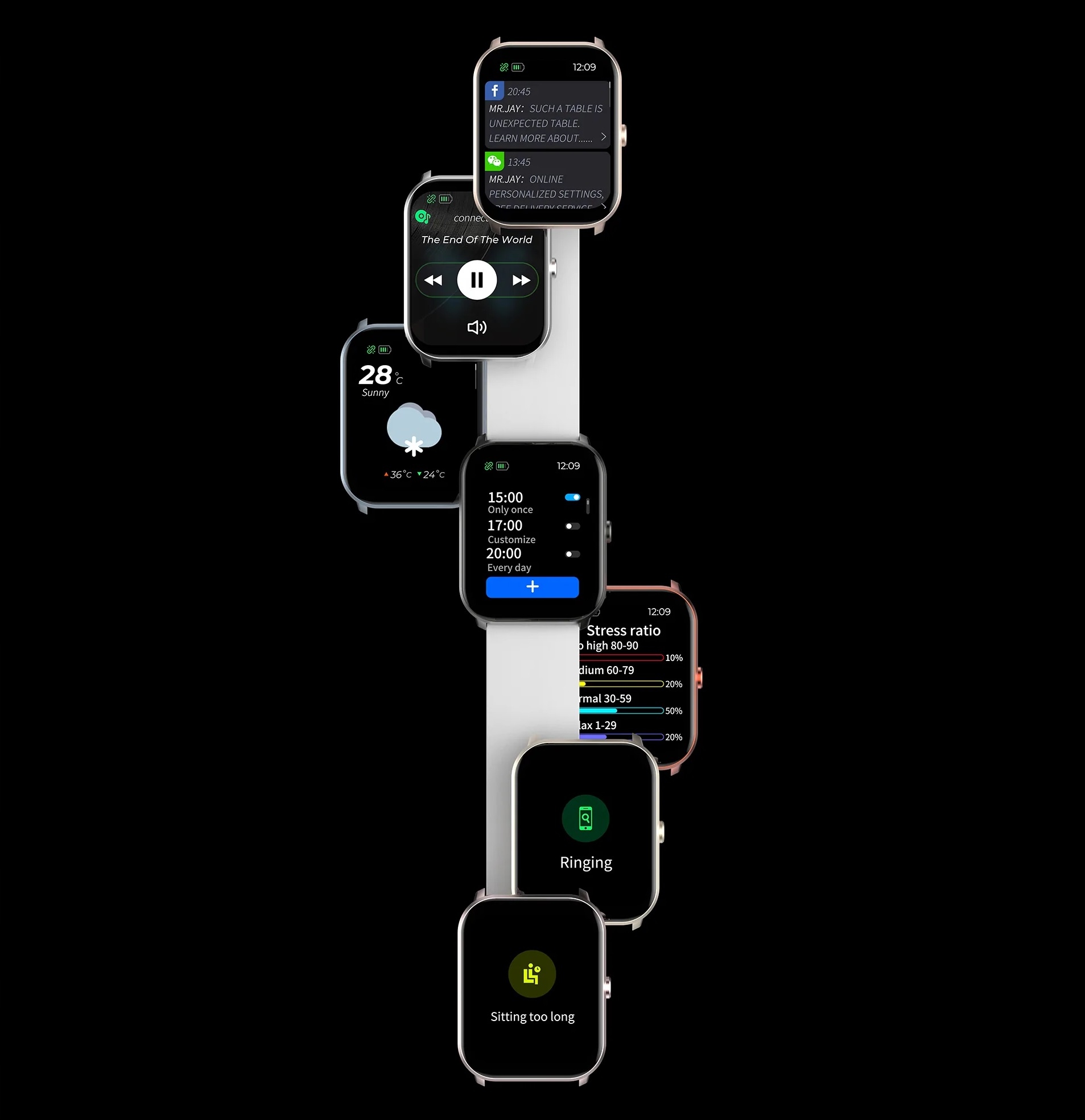 Smartwatch Zegarek Inteligentny IMILAB W01 Różowy Kompatybilność systemowa Android iOS